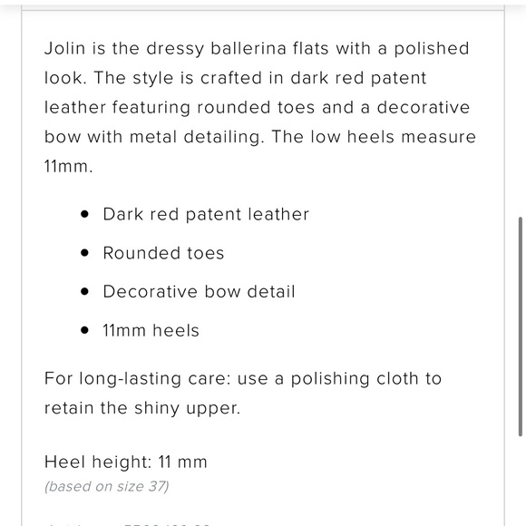 Vagabond oxblood flats with bow shoes - Picture 7 of 7